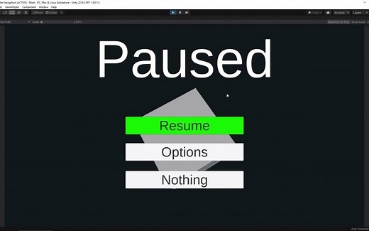 【Unity教程】如何使用按键控制UI