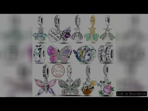 Original 925 Sterling Silver Charm Bead Pendant Firefly Butterfly Bee Dragonfly Beads Fit Bracelet N