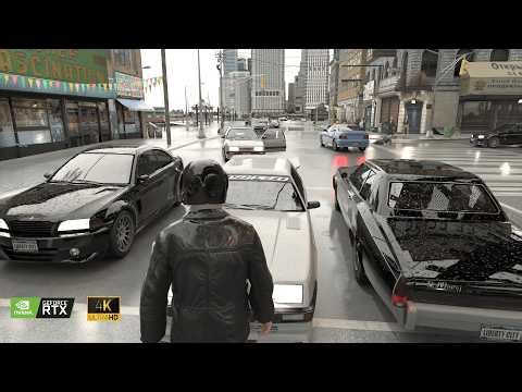 Grand Theft Auto 4 Remastered with RTX Remix Path Tracing and 4K Textures - Warcaco Graphics mod 1.3