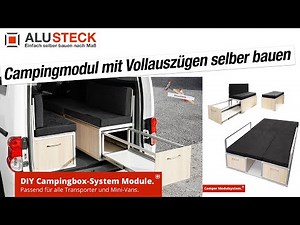 Camping Box selber bauen (Modul 1) - Camper Box mit Vollauszug - Campingbox mit ALUSTECK®