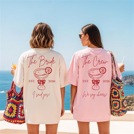 Personalisierbare Bride Crew Shirts Front and Back, JGA Shirts Personalisiert, Team Bride Shirts, Junggesellinnenabschied Shirt, JGA Tshirts - Etsy