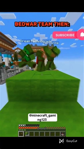 minecraft bedwars now vs bedwars then #minecraft #technoblade #dream #gaming