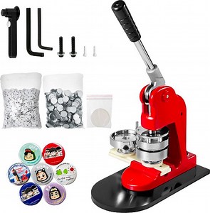 Vevor® Button Maker - 25mm - Badge Maker - Buttons Maken - Buttonmachine - incl 500 Stuks | bol