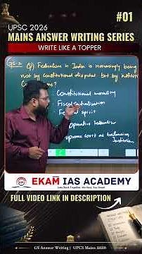 UPSC Mains Answer Writing: The art of structuring Federalism ✍️ #upsc #iaspreparation