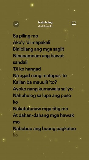 Nahuhulog Lyrics | Jed Baruelo | Tagalog Song Music