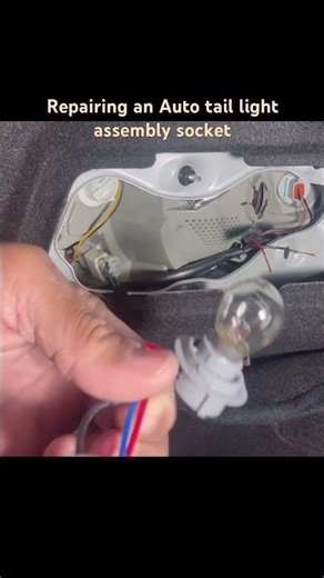 Repairing an Auto tail light assembly socket. #countryboydennistheminnis #autorepair #savingmoney