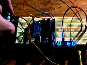 Scrolling text on a sparkfun 7 segment serial display with Arduino