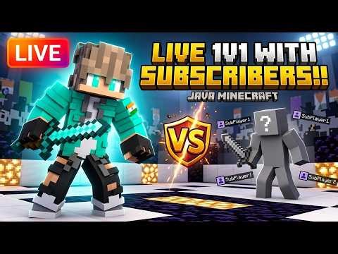 Playing Minecrat Java 1v1 with Subscribers.....