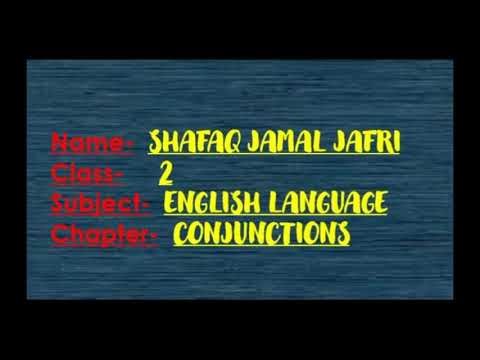 Class-2 English Language (Conjunctions)