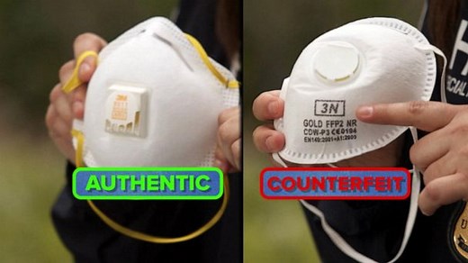 New warning about counterfeit face masks