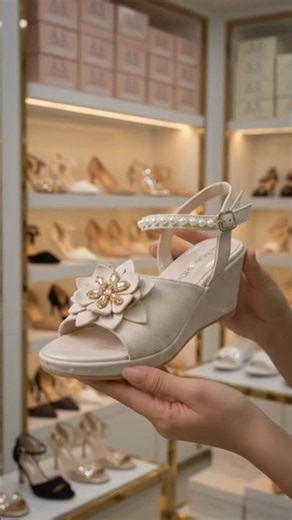 Most Comfortable & Beautiful Party Wear Wedges 😍✨ #shorts #trending #sandals #slippers #footwear