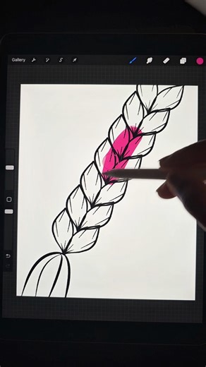 Draw braids super easy in procreate ##shorts #digitalart #howtodraw #Tutorials #procreate #easytrick