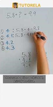 Solve 5.8 + ? = 9.9: Find the Missing Addend! #Math #DecimalFractions-Basic