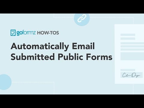 Automatically Email Submitted Public Forms