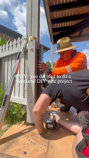 Follow along with the install of our double gates. Could you take on a weekend DIY like this? 🤔