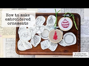 Embroidered Christmas Ornaments