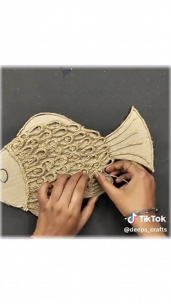 Jute Fish 🐟 #fish #crafts #deepscraft