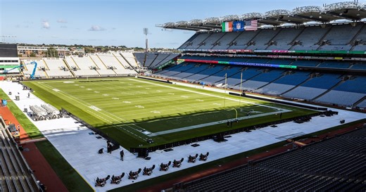 Croke Park gets NFL makeover ahead of Pittsburgh Steelers and Minnesota Vikings clash