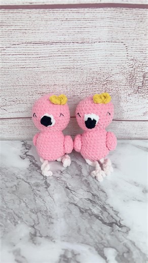 Crochet Flamingo Plush Keychain / Charm - Etsy