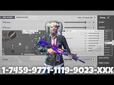 New Update 4.3⚡Best Sensitivity code + Control Settings Pubg Mobile /Bgmi Sensitivity 2026