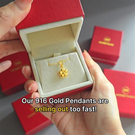 31 shares |  GOLD LOVERS, LOOK HERE! 50% OFF 916 Gold Pendants! Lots of designs, just $99 each (U.P. $198)  FREE 925 Chain! ✨ Brand New Gold Jewellery ✨ Fuss-free Exchange Policy ✨ PayLater with Atome/Grab/ShopBack, 0% interest ✨ Buy Now Pay Later with 0% Interest ✨ Get them right after the 1st payment ✨ Fast & Secure Shipping / Store collection  Rated 4.9/5 by 8,500+ Happy Customers  ⭐⭐⭐⭐⭐ | MoneyMax | Facebook