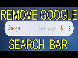 Remove Google Search Bar from Home Screen on Android Phone