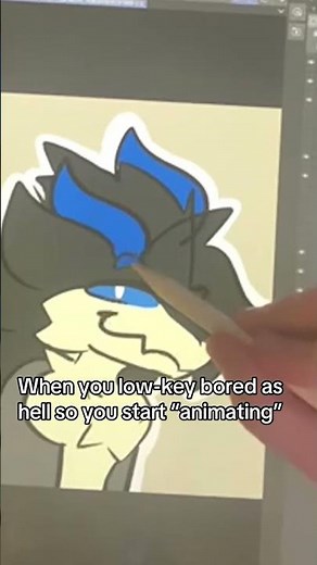 When you low-key bored as hell so you start “animating” #furry #wickerbeast #digitalart #artmeme