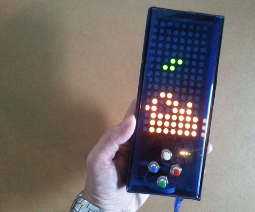 Arduino Based Bi-color LED Matrix Tetris Game