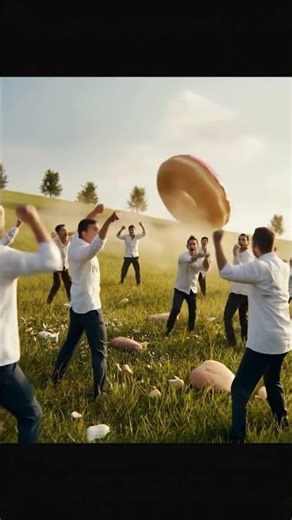 Sugary Mayhem: Giant Donut Crash in Ultra-Realistic 3D!”