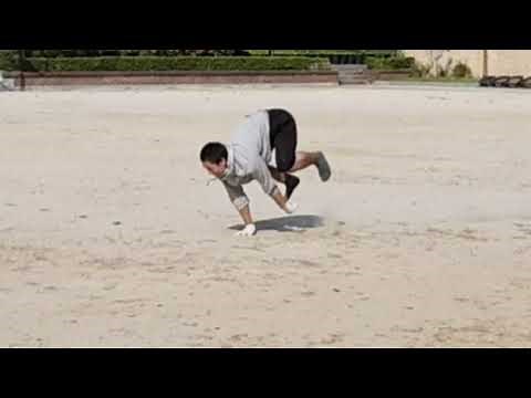 running on all fours. quadrobics (rotary gallop)