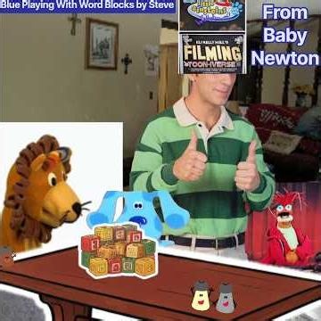 Blue Playing With Word Blocks by Steve From Baby Newton (Blue's Clues)