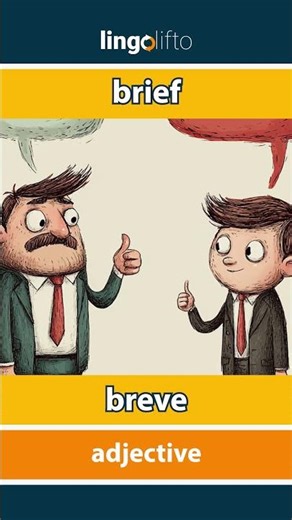 🇬🇧🇪🇸 brief - breve : learn English : aprendamos inglés : vocabulary builder