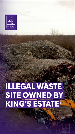 Channel 4 News on Instagram: "A massive illegal waste dump near Wigan is partly owned by the King's royal estate, Channel 4 News can reveal. The dump contains 25,000 tonnes of illegally dumped rubbish, next to homes and a primary school. Feudal laws mean it came under possession of the Duchy of Lancaster when its previous owner went bust. But under current plans, cleaning up the site will be paid for by taxpayers - not the estate of the King. The Duchy maintains it does not have to take on any l