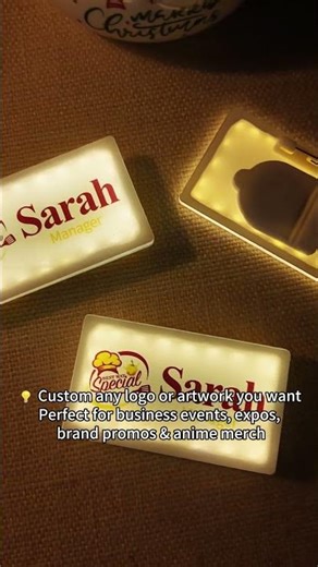 Blank LED Name Badges with Custom Stickers FGTZ135