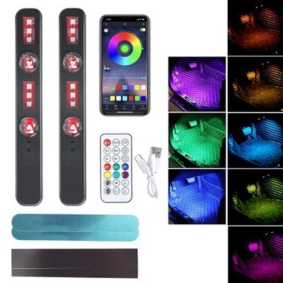 Neon LED Car Interior Ambient Light Kit Remote App Music Control Atmosphere Lamp | eBay UK