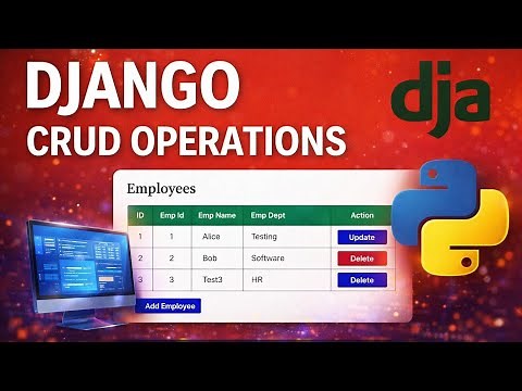 Complete CRUD Operations django project | CREATE, READ, UPDATE and DELETE