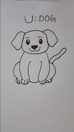 how to draw dog easy for beginner