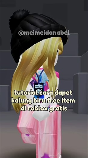 tutorial on how to get a free Roblox necklace item in Roblox #roblox #meimeidanabel #freeitem
