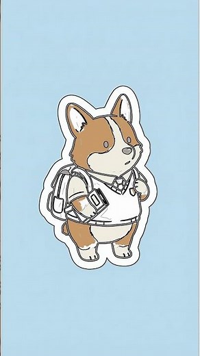 Easy Corgi Drawing: School Dog Tutorial with Chillify