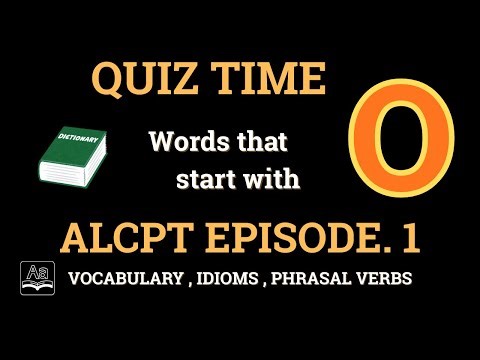 ALCPT English Quiz – Letter O | Episode 1 | Vocabulary, Phrasal Verbs & Idioms