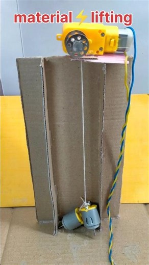 material ⚡ lifting with dc motor useing gear #ytshorts बिजली #diy #dc #experiment #shorts #video