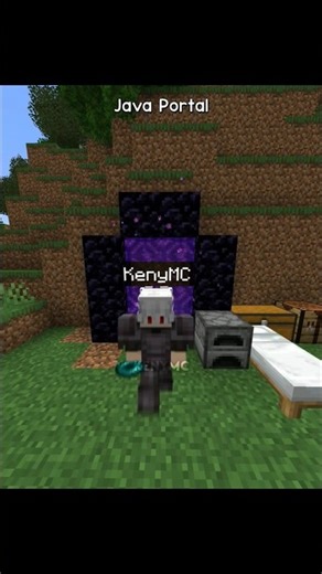 Bedrock Portal Vs Java Portal 🔥💀 #minecraft #shorts