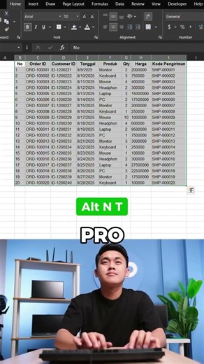 Quick way to create table format in Excel ✅ Share with your friends so they know too!#shorts