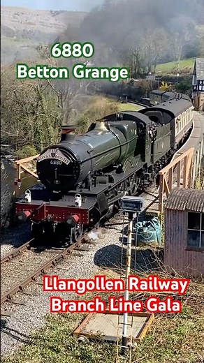 ‘Whistle Crazy’ 6880 Betton Grange Opens up Through Berwyn. Llangollen Railway Branch Line Gala