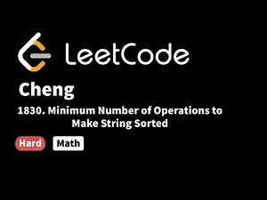 LeetCode 1830. Minimum Number of Operations to Make String Sorted