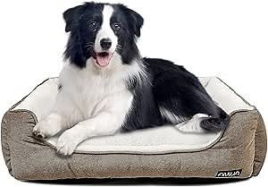 Snoozer Rectangle Cozy Cave Dog Bed - Indoor Dog Bed with Cover Cave, Covered Calming Burrow for Medium & Large Sized Pets with Blanket Attached, Enclosed, Washable - Large, Navy