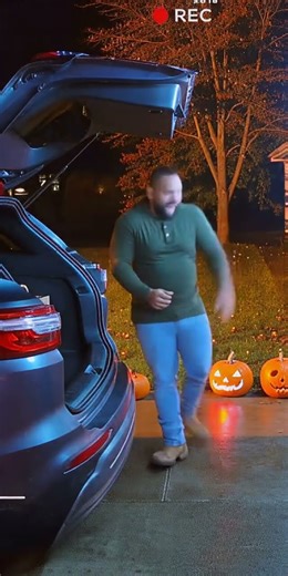 CCTV Catches Muscular Man Terrified by Screaming Car Trunk Prank | AI Spectrix #shortvideo #shorts