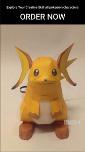 Make Pikachu with paper Pokemon model #anime #pokemon