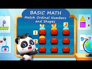 Baby Panda Learning Academy #8 - Basic Math - Match Ordinal Numbers and Shapes | BabyBus Games