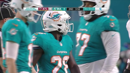 Every touch by Dolphins RB Devon Achane vs. Falcons | Preseason Week 1
